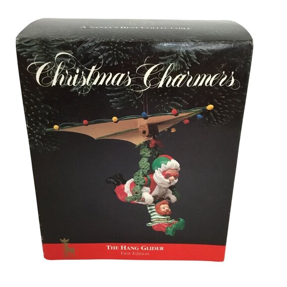 VTG CHRISTMAS CHARMERS “THE HANG GLIDER” ORNAMENT 1ST EDITION SANTA’S BEST NOS - Picture 2 of 7